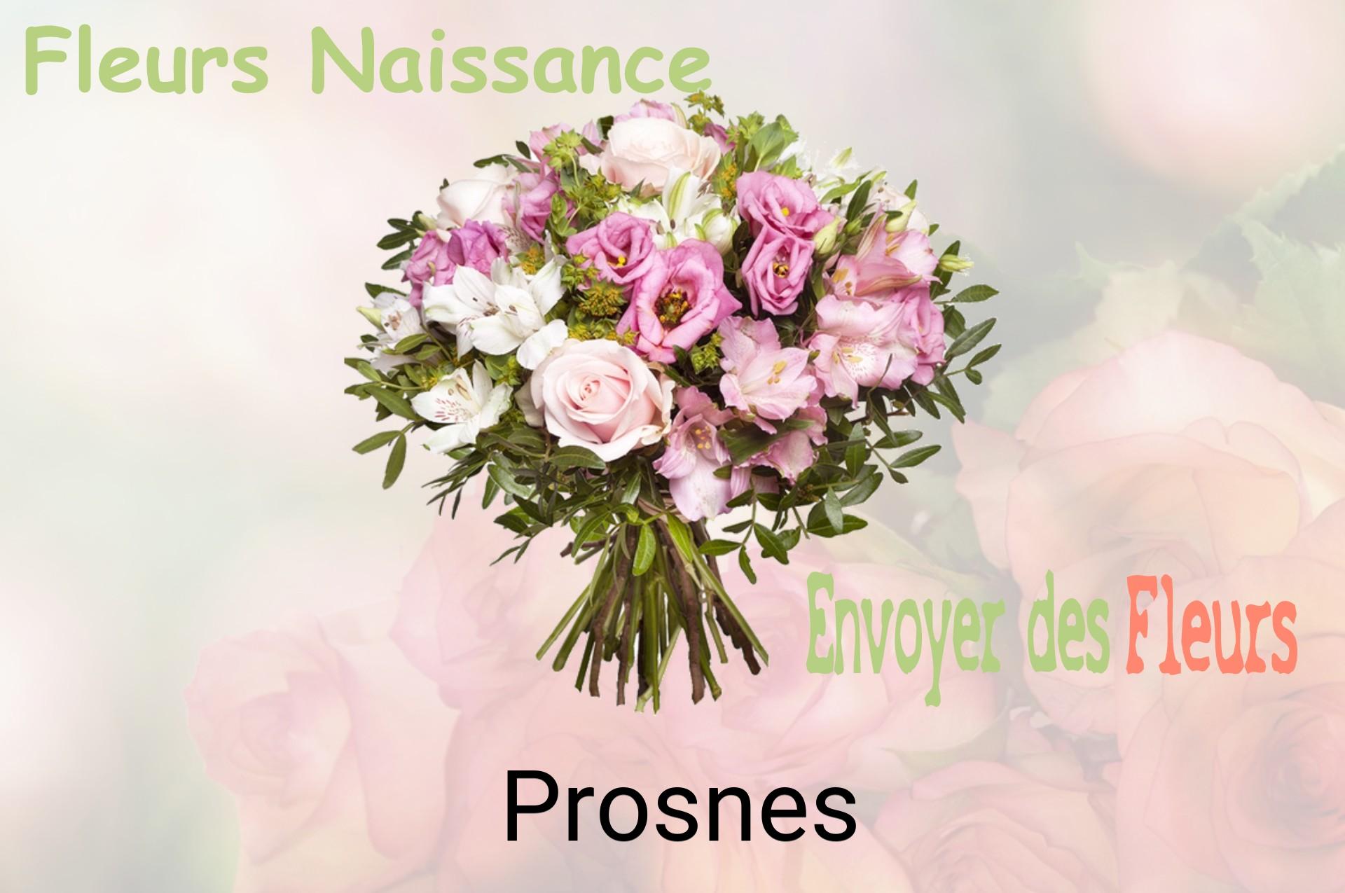 Bouquet de fleurs de naissance livré à Prosnes