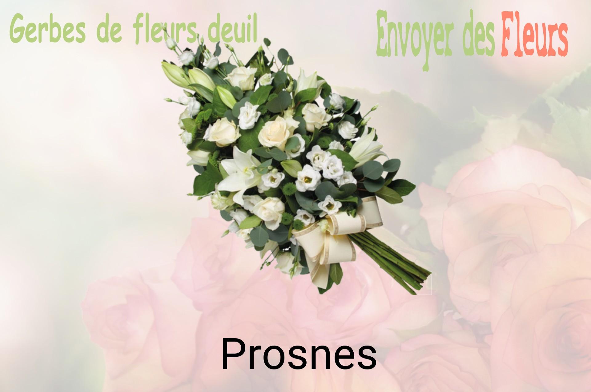Gerbe de fleurs de deuil livrée à Prosnes